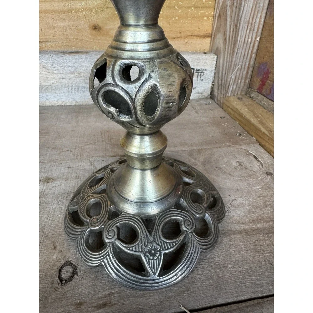 Vintage Ornate Metal Victorian Candle Holder‎ Candlestick